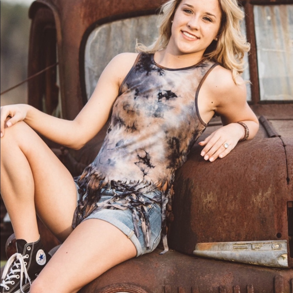 Boho fringe tank